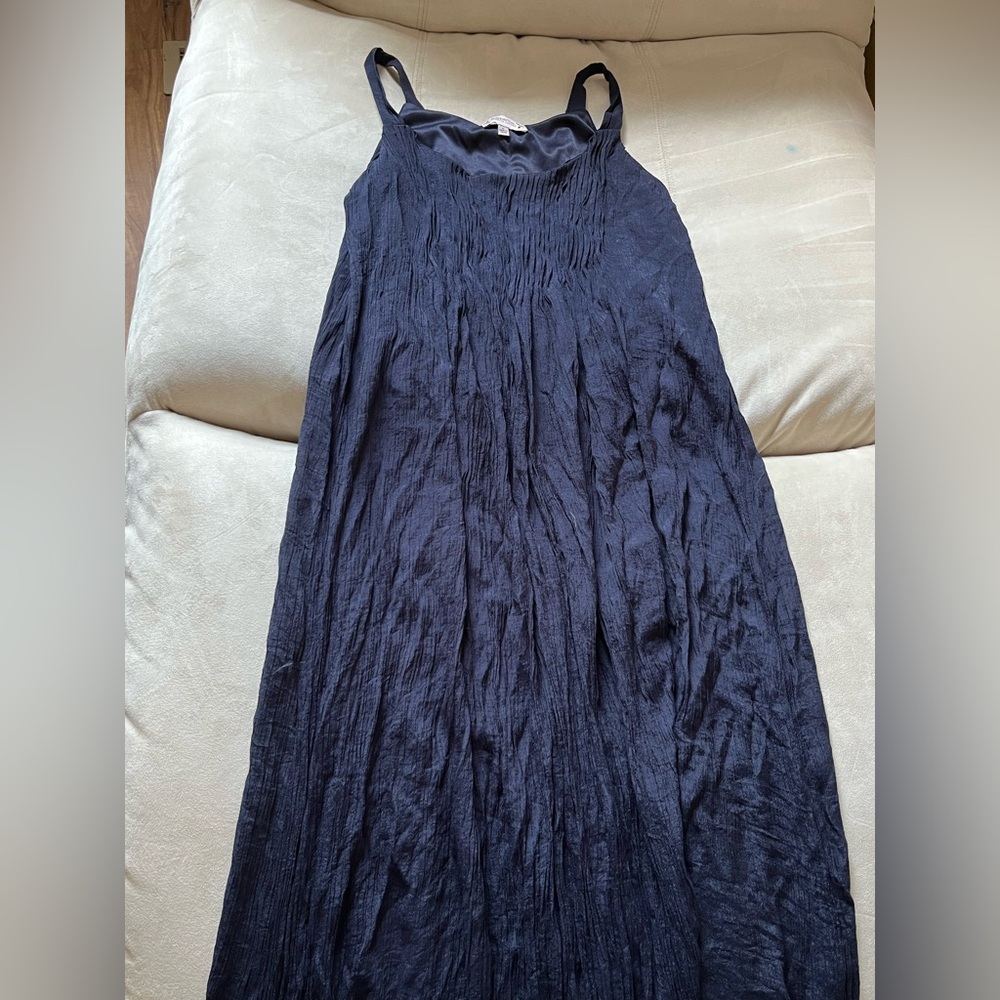 Nanette Lepore Navy Lined Lightweight Flowing Maxi Dress